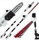 Netta 2-in-1 20v Cordless Pole Telescopic Chainsaw And Hedge Trimmer