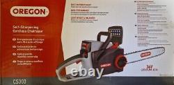 Oregon CS300 E6 Self Sharpening Cordless 40cm Chainsaw+2.4Ah Battery & Charger