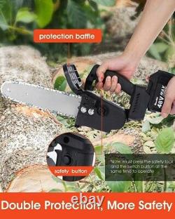 SEESII 48V 10 Inch Brushless Motor Cordless Pruning Electric Chain Saw Fit Wood