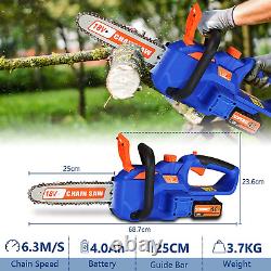 SORAKO Cordless Chainsaw, 18V 10'' Electric Chainsaw with 4.0AH Capacity, 25cm &