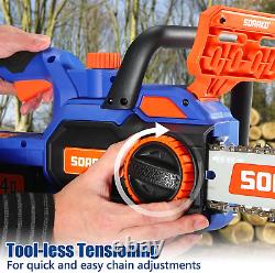 SORAKO Cordless Chainsaw, 18V 10'' Electric Chainsaw with 4.0AH Capacity, 25cm &