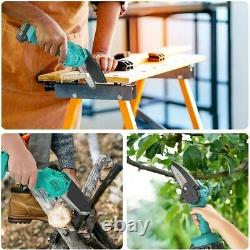 SeeSii 4 Inch Rechargeable Cordless Pruning Chain Saw ChainSaw for Wood Cutting