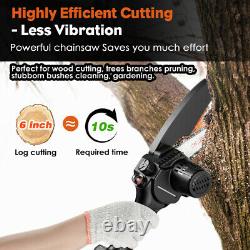 Seesii 24V Rechargeable Handheld Pruning Cordless Chainsaw for Gardens Cutting