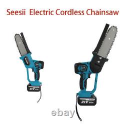 Seesii 4.8ms Chainsaw Battery Powered Chainsaw Rechargeable Fruits Tree Pruning