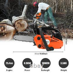 Top Handle Petrol Chainsaw 25cc Saw Cutter Easy Start Gasoline Cordless Chainsaw