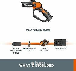 WORX WG324E 18V (20V MAX) One Handed Cordless Pruning Saw 2.0Ah Battery