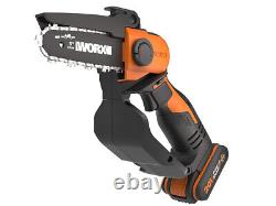 WORX WG324E 20V 2Ah Pruning Chainsaw Saw Battery Charger Kit Garden Gardening