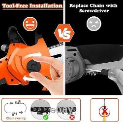 YIFOV Mini Chainsaw Cordless 8 inch Brushless with 2 x 3000 mAh Battery and 21V